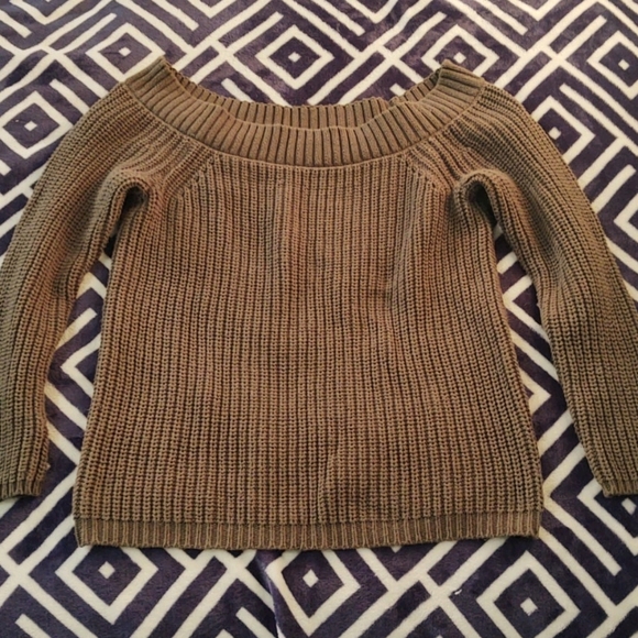 Pink Republic Khaki-Green Chunky knit sweater Sz Sm - Picture 3 of 7